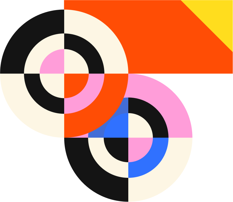Geometric Top Left Corner Accent